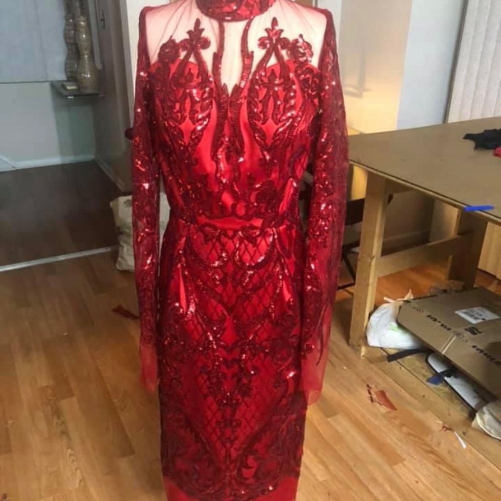 Custom Homecoming Dress with Mask